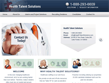 Tablet Screenshot of healthtalentsolutions.com